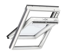 okno dachowe GLU 0061 114x140 cm VELUX drewniano poliuretanowe białe łazienkowe