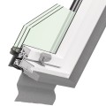 Okno dachowe trzyszybowe łazienkowe Dakea ULTIMA ENERGY PVC KEP B1800