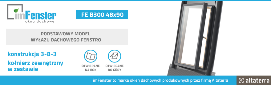 Wyłaz dachowy imFenster Fenstro FE B300 48x90